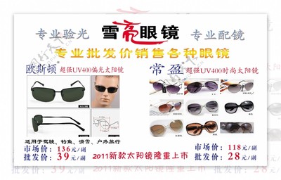 眼鏡店海報
