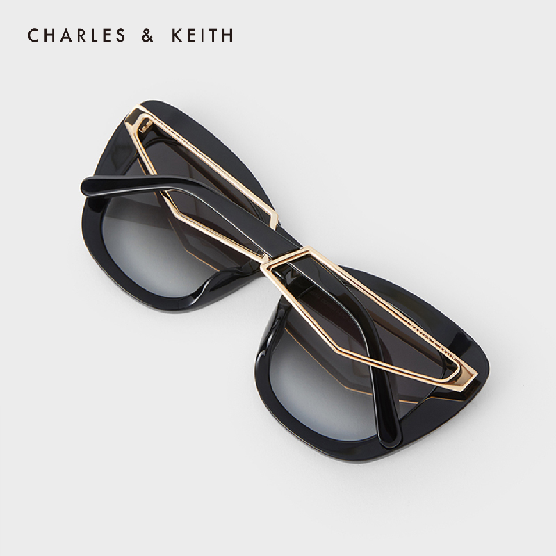 CHARLES&KEITH復古CK3-71280420女歐美貓眼太陽眼鏡